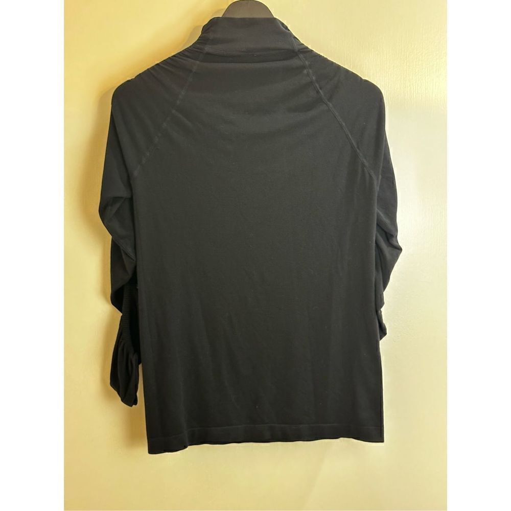 Fabletics black mock turtleneck ruching at shoulders and sleeves Size M - Picture 6 of 6